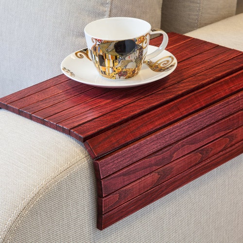 Sofa Tray Table VINTAGE Wine Red Couch Tray Rustic Coffee Etsy