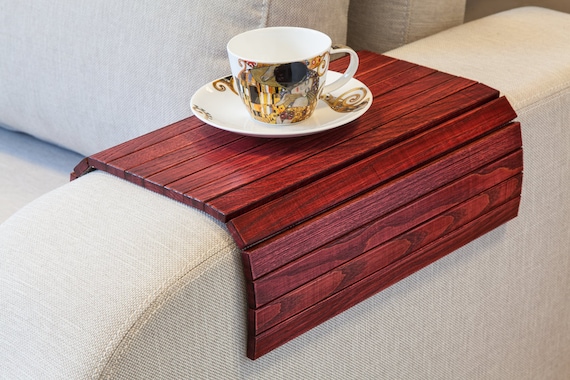 Sofa Tray Table VINTAGE Wine Red Couch Tray Rustic Coffee Table