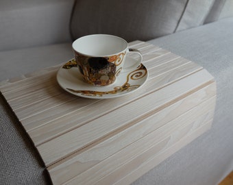 Sofa Tray Table WHITE / Tray Table / Wooden Coffee Table / Lap Desk / Small Spaces / Wooden Tray / Sofa Arm Table / Gift For Mum / Moving