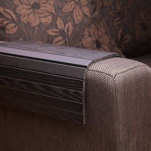 Sofa Tray Table BLACK / Tray Table / Sofa Arm Table / Ottoman Tray / Wooden Tray / Couch Table / Small Spaces / Sofa Arm Tray / Couch Tray image 2