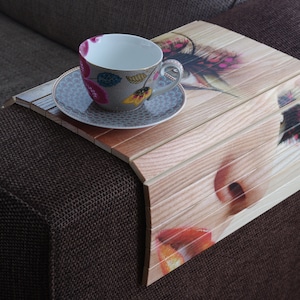 Sofa Tray Table LADY / Wooden TV tray / Modern Tray Table / Arm tray table / Small Spaces / Wooden Coffee Table / Modern Side Table