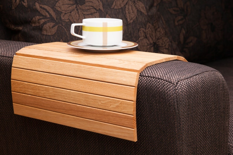 Sofa Tray Table OAK / Sofa Tray / Couch Table / Modern Tray Table / Laptop Tray / Small Spaces / Wooden Coffee Table / Modern Side Table image 2