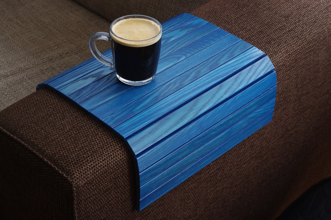 Sofa Tray ROYAL BLUE / Tray Table / Sofa Arm Table / Ottoman Tray