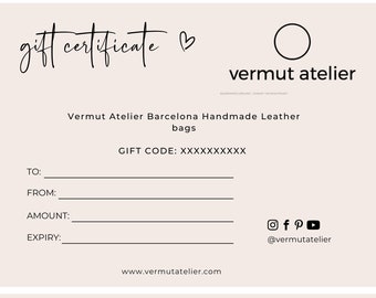 Carte cadeau / Certificat / Bon de 130 à 500 EUR à dépenser dans notre boutique Etsy