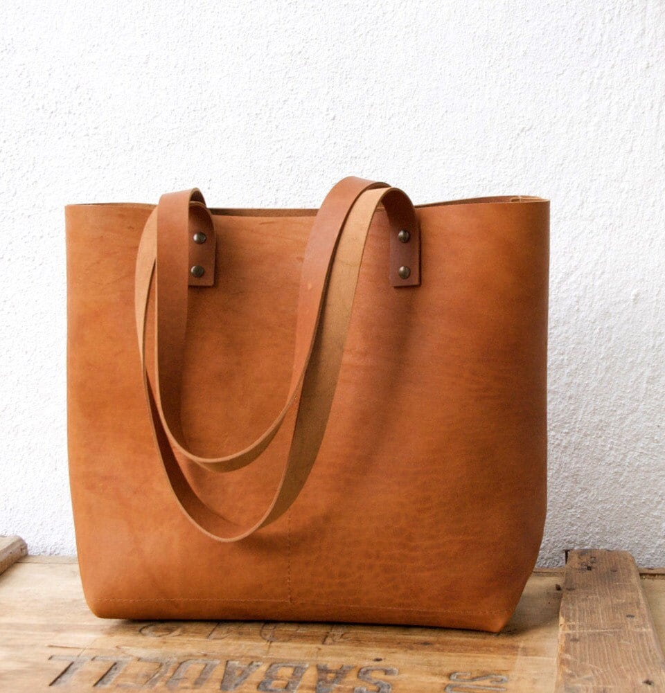 Mini Cap Sa Sal Bag. Small Crossbody bag in Cognac /Tan Leather with  outside pocket and Zipper. (Copy) — Vermut Atelier