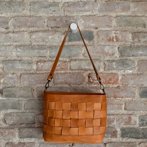 Vegetable tanned leather hand braid leather bag