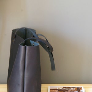 Weekender Leather bag. Black Oversized Tote. The big one from Cap Sa Sal Collection. Handmade. image 8