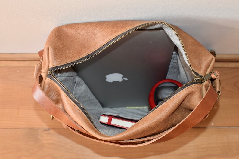 Convertible Leather Bag Backpack Light Brown Handmade Donos backpack image 7