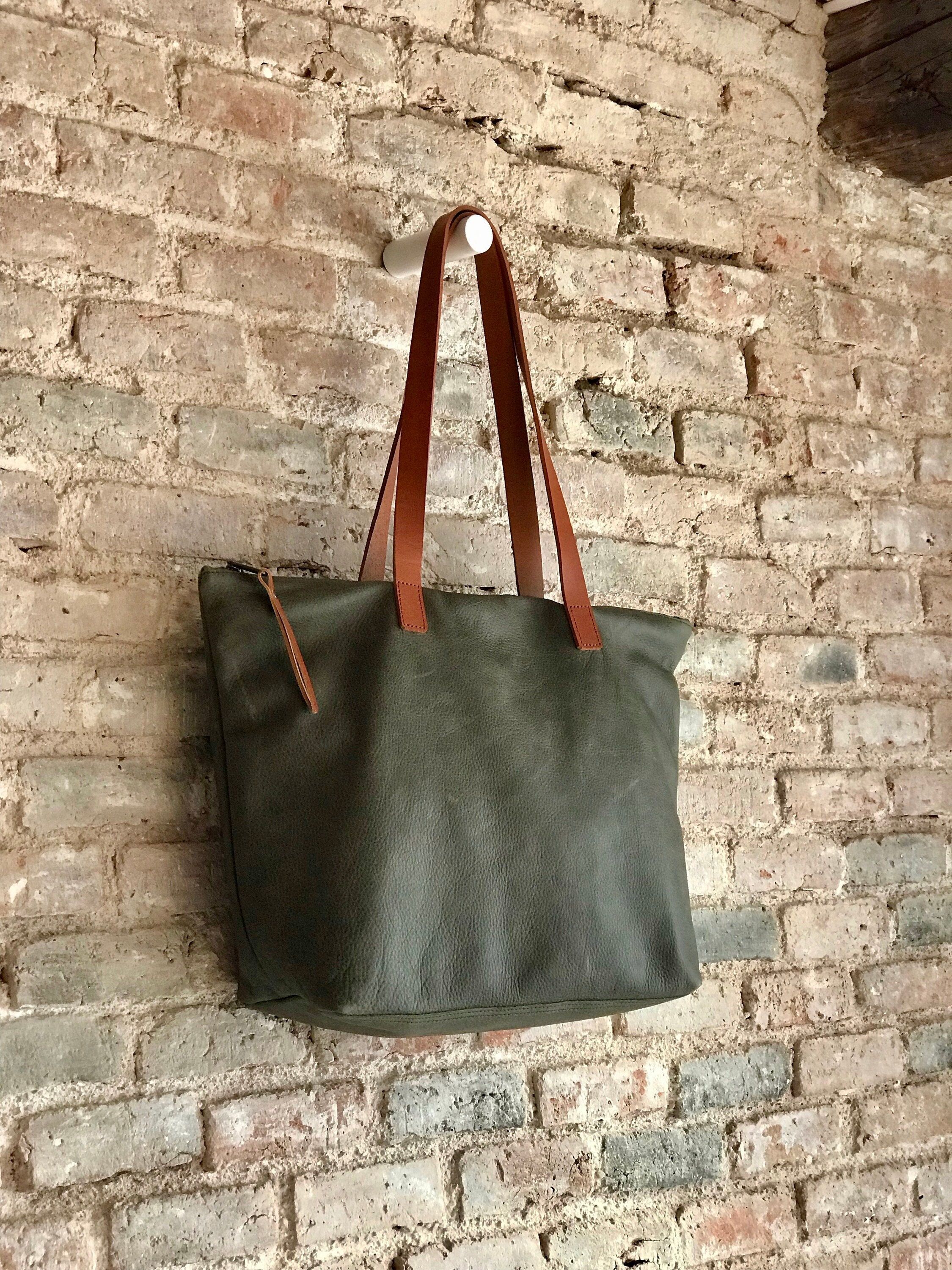 Vegan Leather Zipper Journal Bag by Archer and Olive