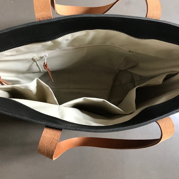 INNENFUTTER zu einer ungefütterten Tasche hinzufügen.