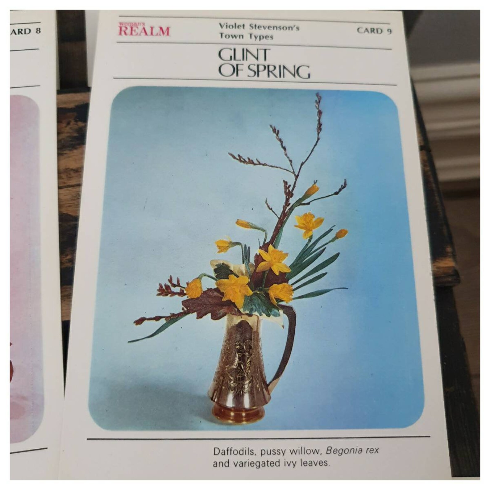 Violet Stevenson's Flower Arrangement Cards Country Etsy