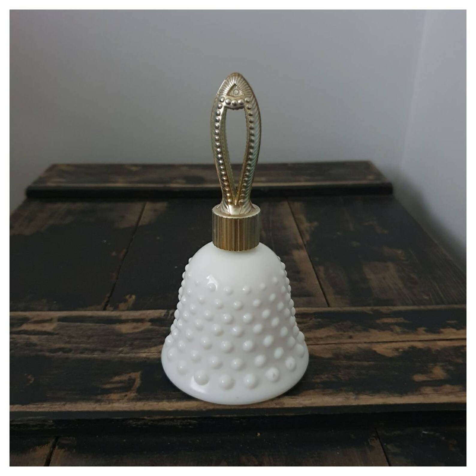 Vintage Avon Milk Glass Perfume Bottle Empty Bell Shape Etsy