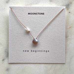 Chocolate Moonstone Necklace: Delicate Pearl Accent, Sterling Silver Clasp