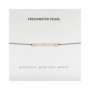Bracelet de perles d'eau douce, protection, porte-bonheur, richesse, bracelet de pierre de naissance de juin, bracelet Something new, bracelet de demoiselle d'honneur, soulsilk