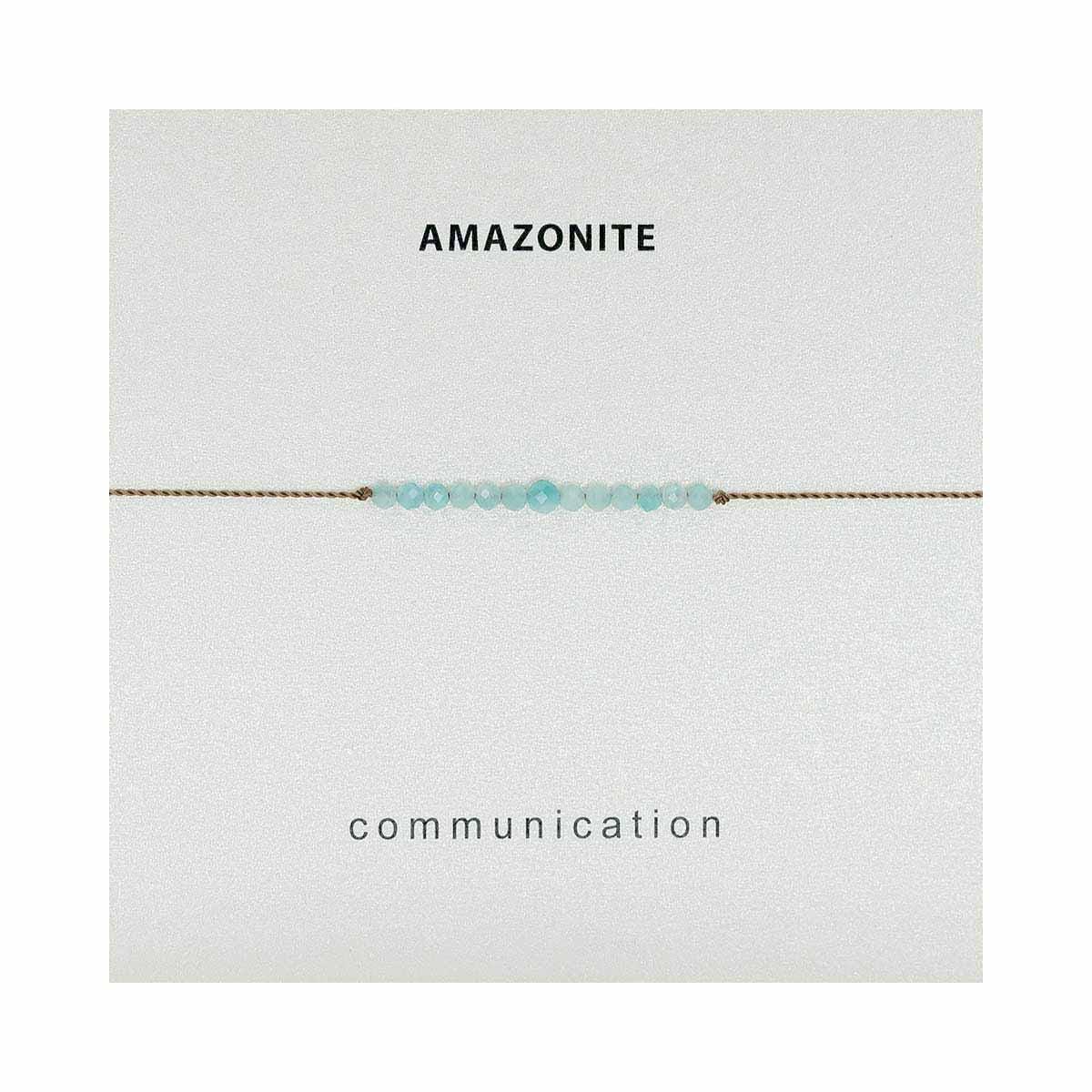 Amazonite Bracelet - communication, dainty blue crystal bracelet, pretty gemstone bracelet, Soulsilk