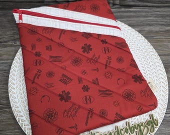 Funda para tablet de primer interviniente – Estuche acolchado rojo con forro para EKG