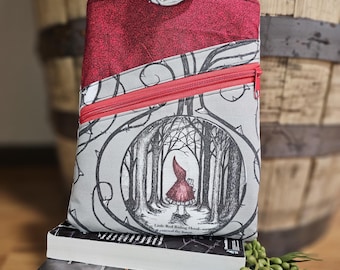 Little Red Riding Hood 9x7 Book Sleeve – Snap close with Zipper Pockets | Kindle & Paperback
