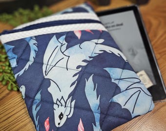 Wyvern Dragon Kindle Sleeve – Zippered & Quilted