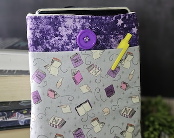Spellbook Kindle Sleeve – Button Closure & Front Pocket