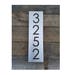 House Numbers Vertical Modern Address Plaque Brushed Metal Size Options Custom Made 