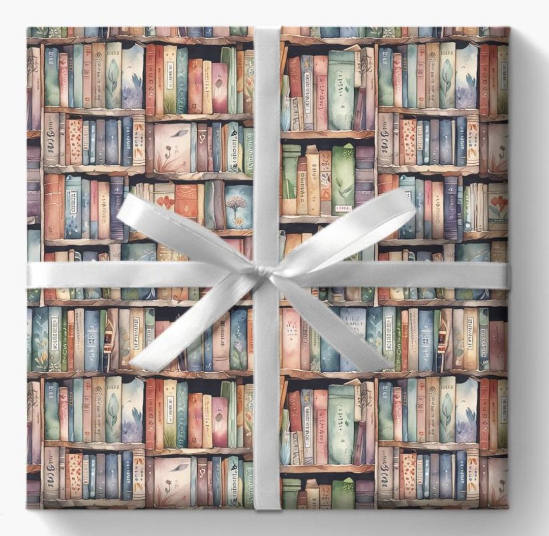 Charming Bookshelf Wrapping Papers for the Literary Enthusiast - Etsy
