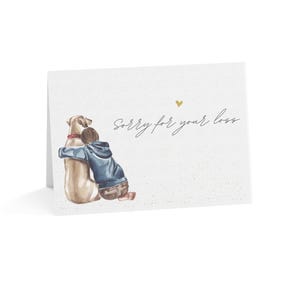 Carte de sympathie pour la perte d'un animal de compagnie - vierge à l'intérieur