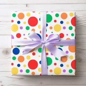 Colorful Polka Dot Wrapping Paper: Fun Birthday Gift Wrap