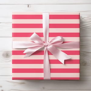 Chic Striped Wrapping Paper for Gifts, Birthday, Holiday, Gift Wrap, Eco-Friendly Packaging, Cute Design