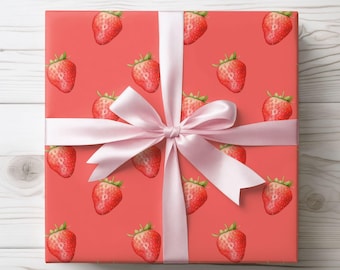 Strawberry Gift Wrap: Festive Birthday & Holiday Wrapping Paper