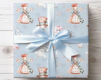 Papel de regalo de Alicia en el País de las Maravillas: Un envoltorio de regalo caprichoso