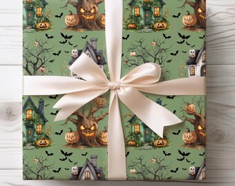 Cosecha Embrujada, Papel de Envolver de Halloween
