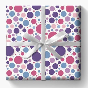 Colorful Polka Dot Wrapping Paper Roll, Ideal for Birthdays, Holidays, Gift Wrapping, DIY Projects, Vibrant Party Decor