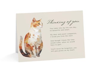 Sympathy card for Pet Loss - blank inside (1, 10, 30 or 50 pieces)