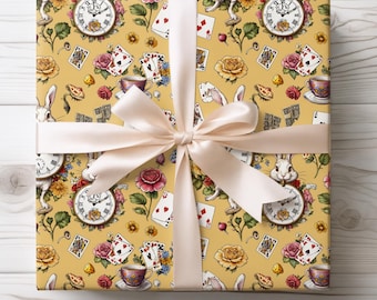 Encantador papel de regalo amarillo para fiestas de té: añade elegancia a tus regalos.