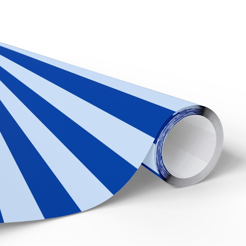 Blue Striped Wrapping Paper: 90gsm Fine Art Paper image 6