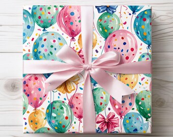 Birthday Celebration Balloons Confetti Presents Design