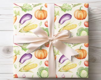 Vibrant Vegetable Gift Wrap: Eco-Friendly Holiday Paper