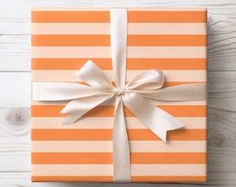 Schickes Geschenkpapier gestreift: Moderne Geschenkverpackung