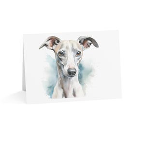Cadeau unique pour les amoureux des chiens : jeu de cartes lévrier italien - jolies cartes de correspondance fabriquées à la main
