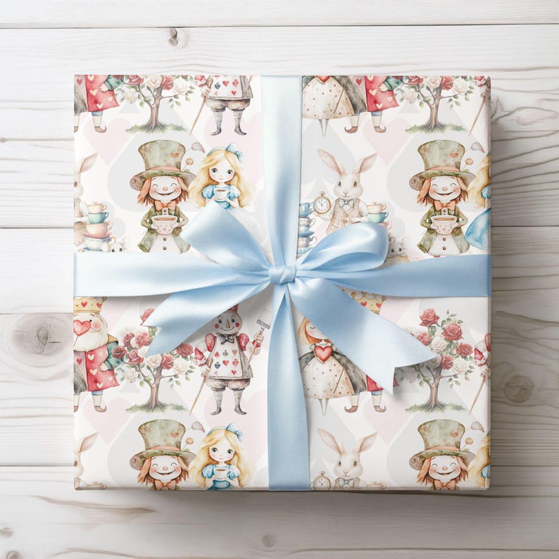 Alice in Wonderland Wrapping Paper: Whimsical Gift Wrap image 1