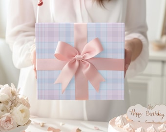 Pastels , Soft Plaid Wrapping Paper