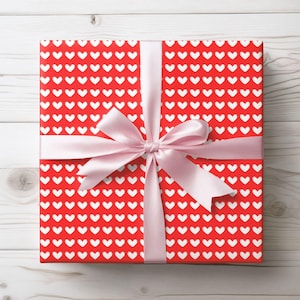 Love Hearts Wrapping Paper, Perfect for Valentine&#39;s Day Gifts, Birthday, Wedding, Baby Showers, Eco-Friendly Gift Wrap