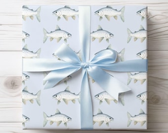 Whimsical Fish Wrapping Paper - Ocean-themed Gift Wrap, Birthday, Holiday, Party, Fathers Day, Unique Decor