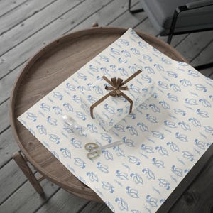 Graduation Gift Wrap, Congrats Mortarboard, Off White and Blue image 8