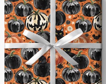 Black Cat Halloween Wrapping Sheets - Add a Touch of Spooky Charm to Your Gifts