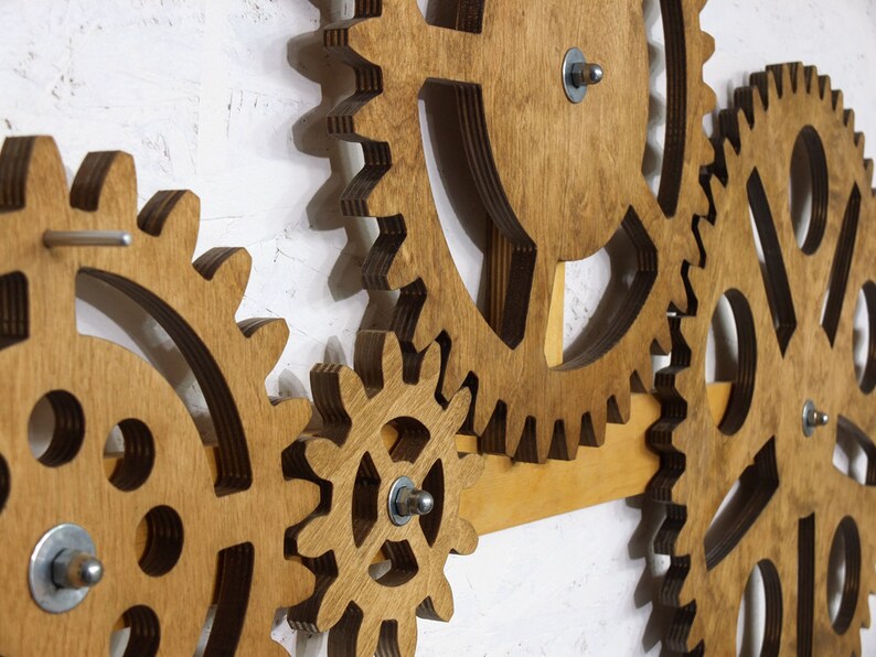 Mechanical Wall Art. Wall Art Decor. Rotating Wooden Etsy