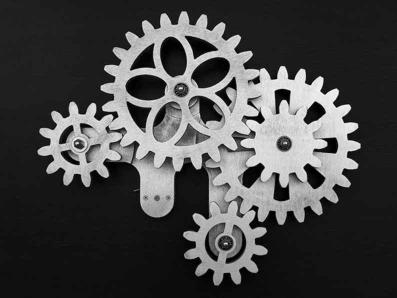 SelfRotating Gears Wall Decor. Moving Gears. Industrial Wall Etsy