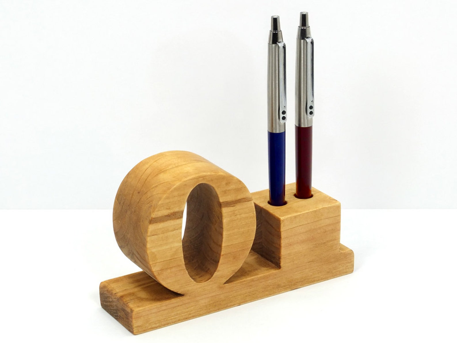 Pen Holder. Personalized Wooden Desk Pen Holder With Letter Etsy