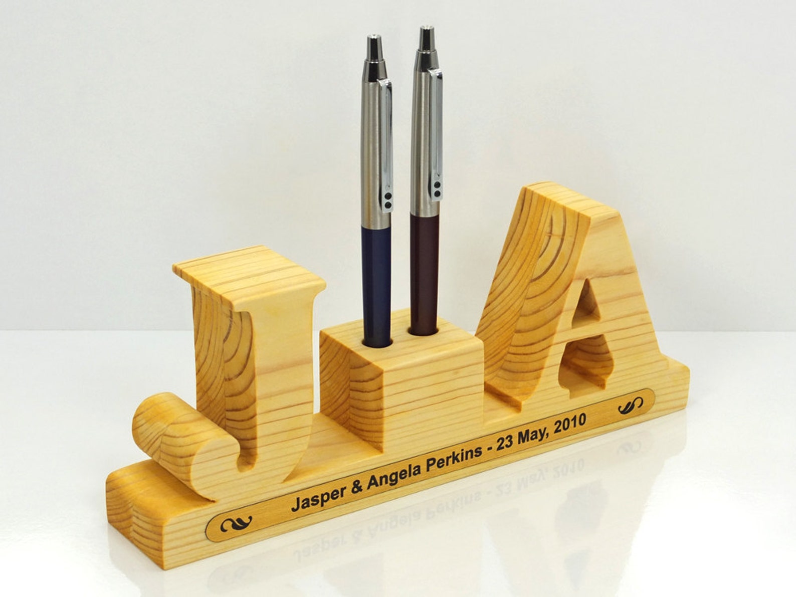 Wedding Pen Holder. Personalized With 2 Letters initials for Etsy