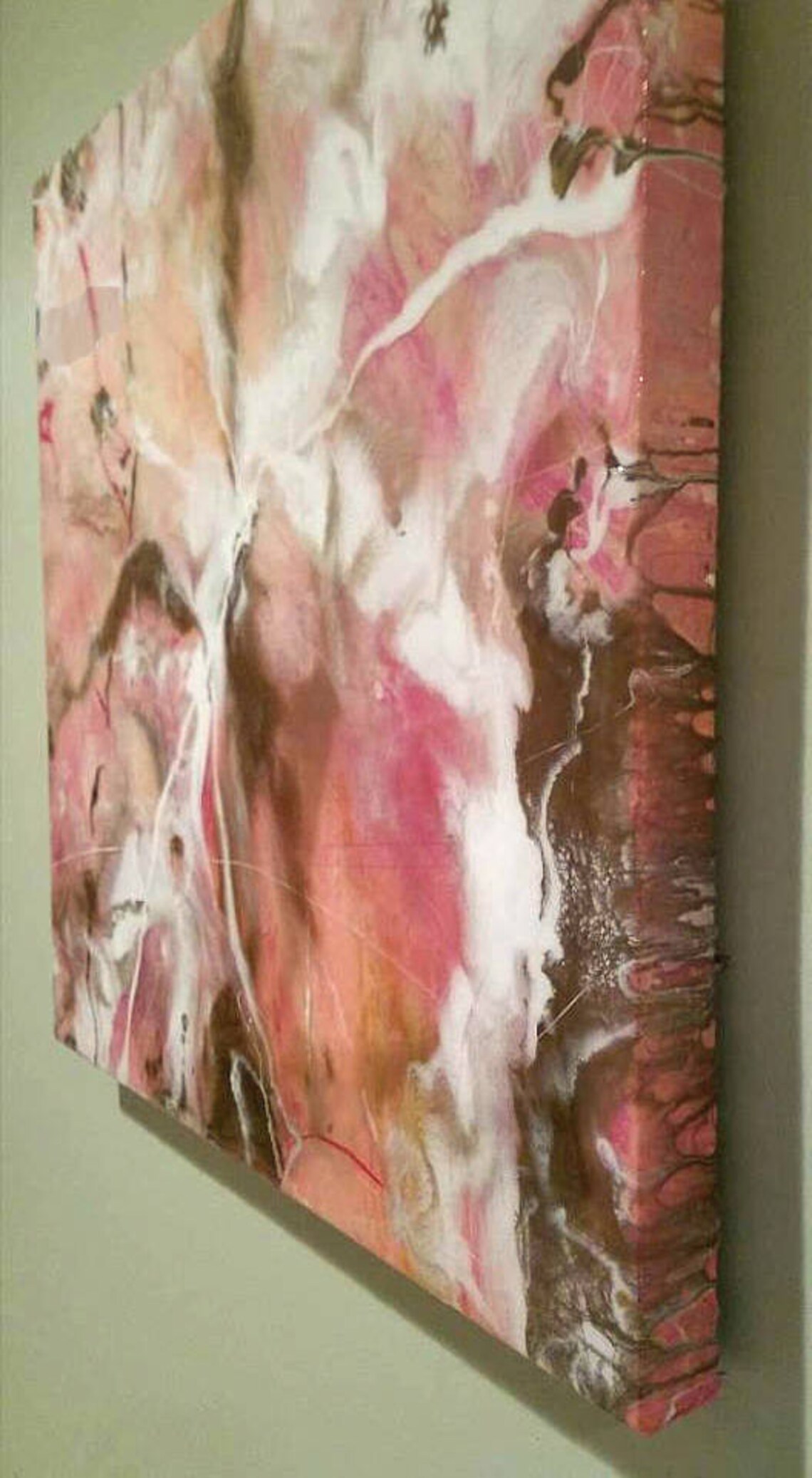 Original Resin Artwork Set of 3 Paintings Resin Canvas Art Etsy